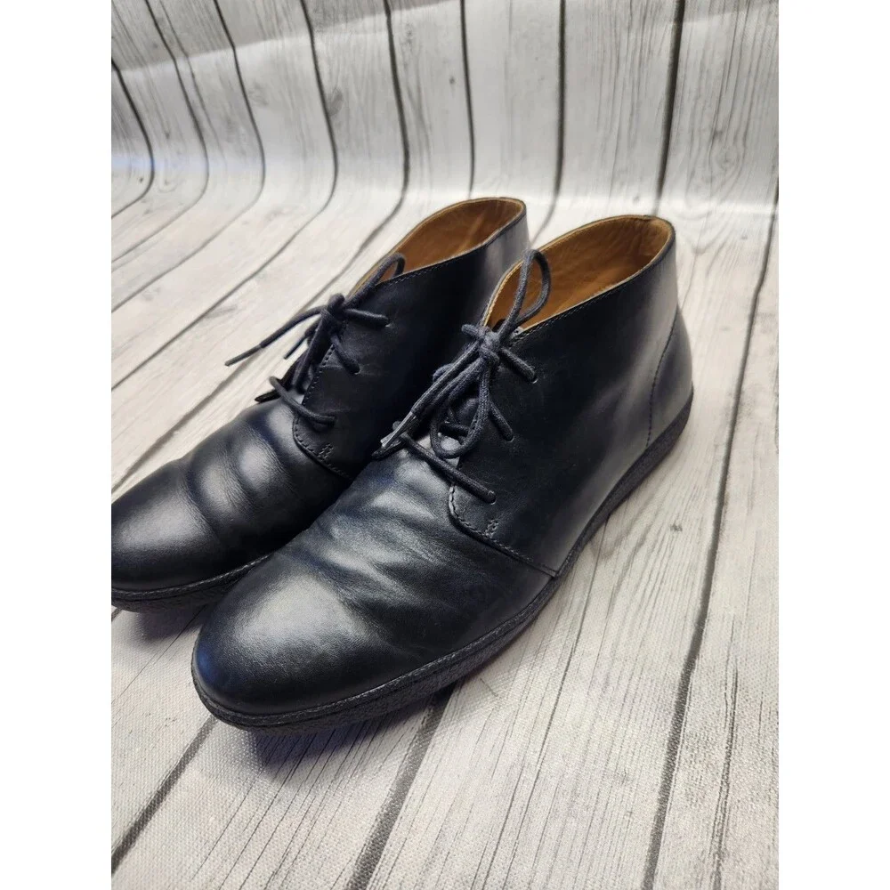 Cole Haan C13730 Men's 10 M Black Leather Lace Up Dress Oxford Shoes Vibram Sole